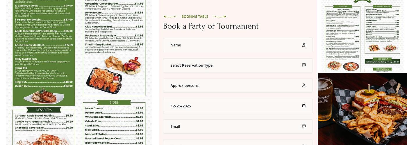 Greenside Bar & Grille Menu