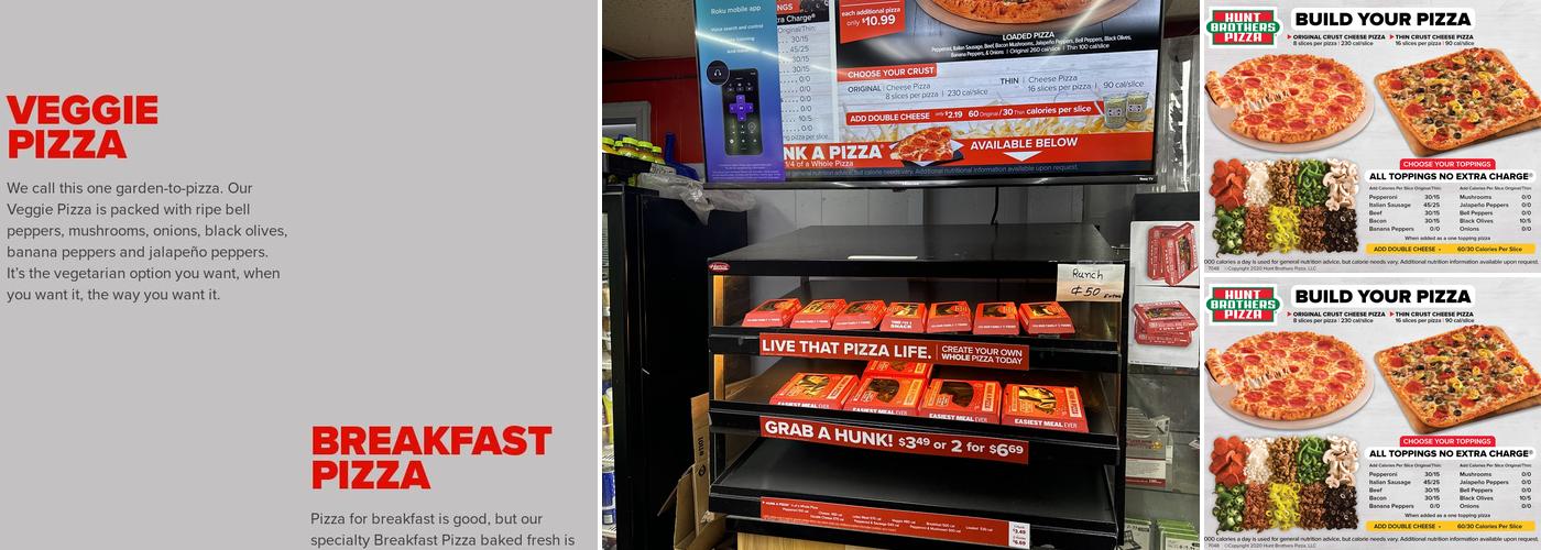 Hunt Brothers Pizza Menu