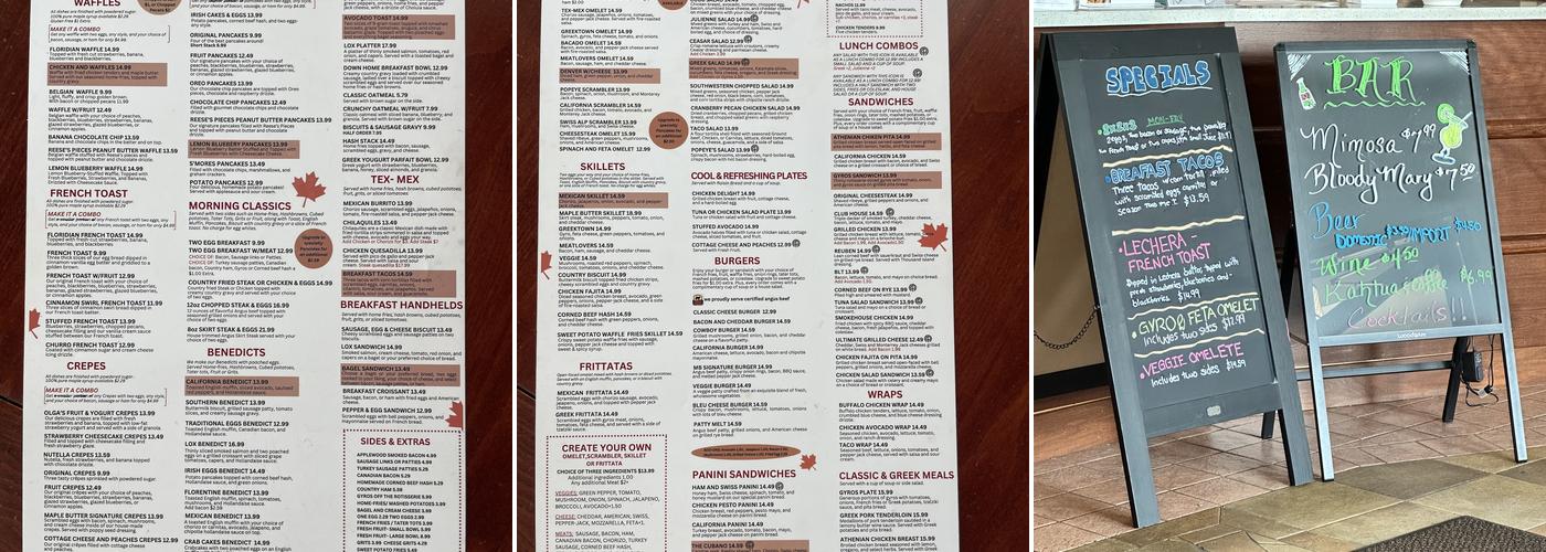 Maple Butter Cafe Menu