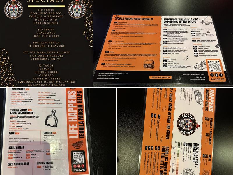 Tequila Mucho - Cantina & Grill Menu