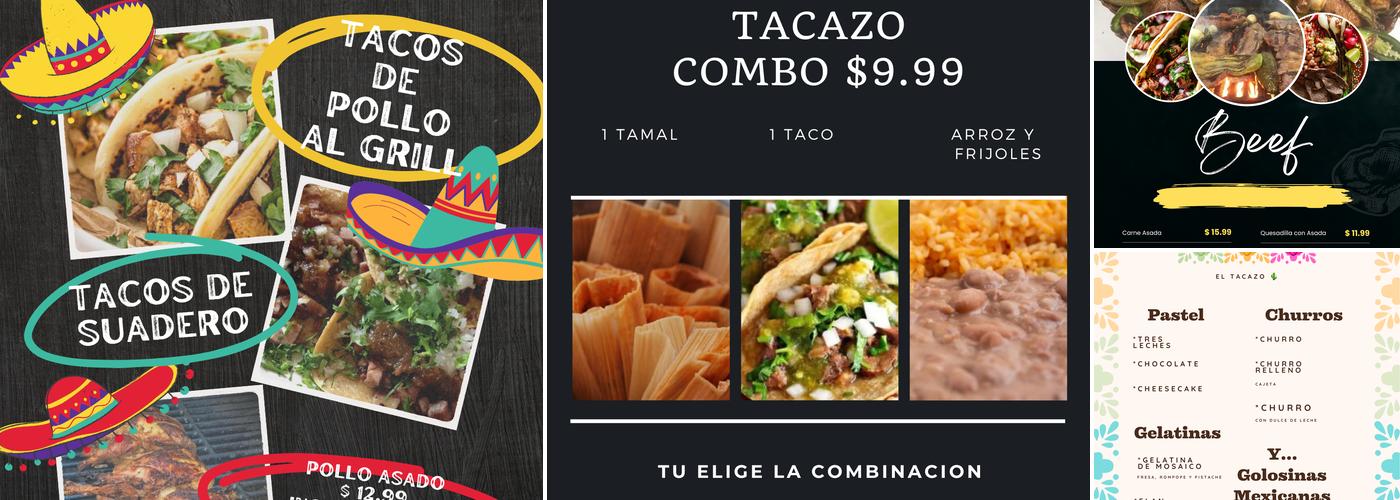 EL Tacazo Menu