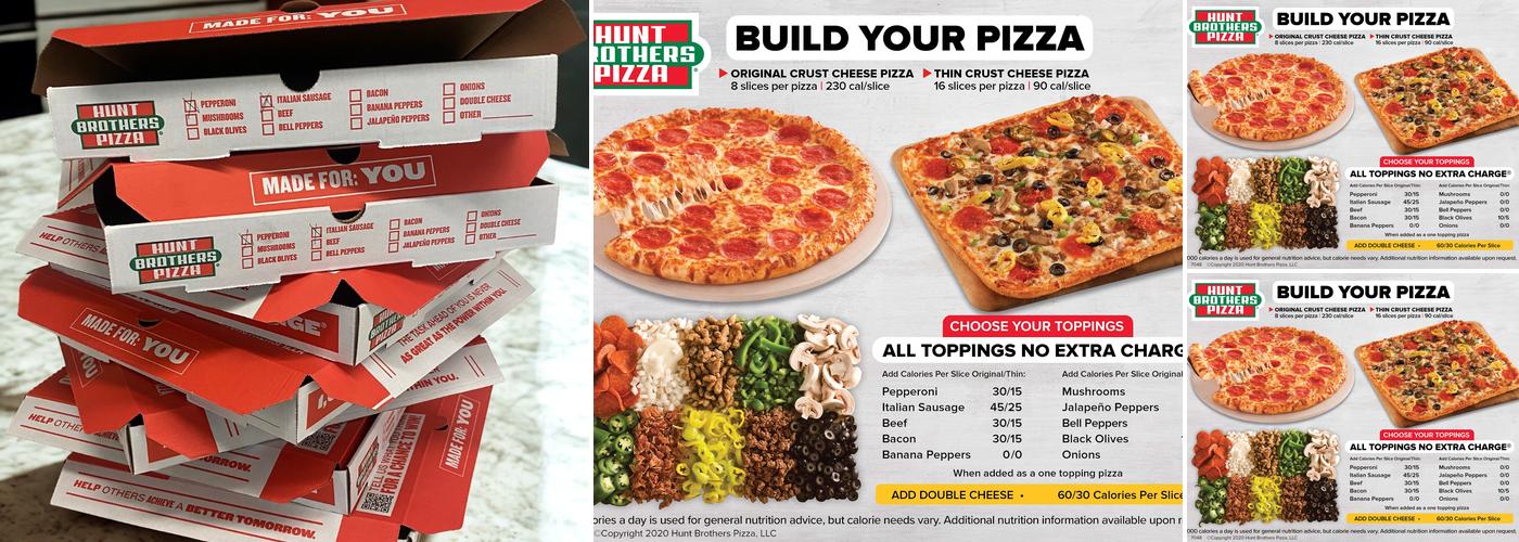 Hunt Brothers Pizza Menu