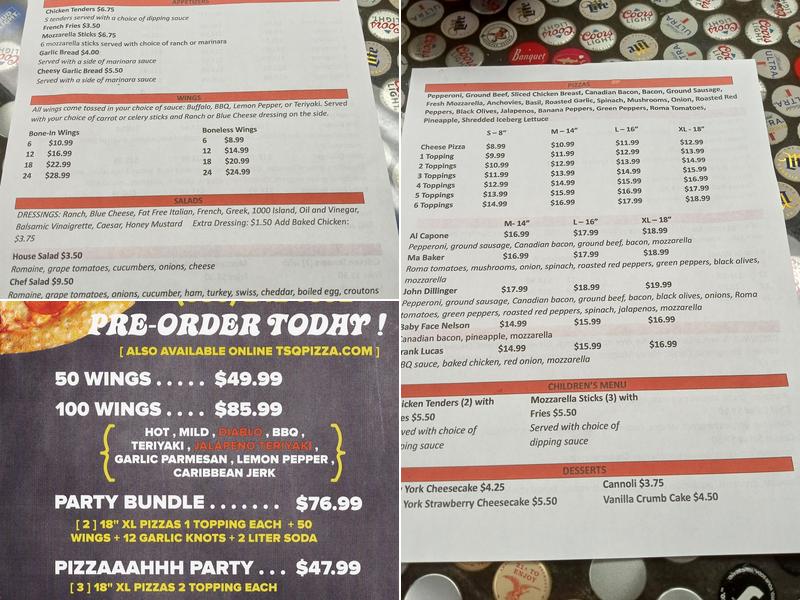 Lexington Best pizza Menu