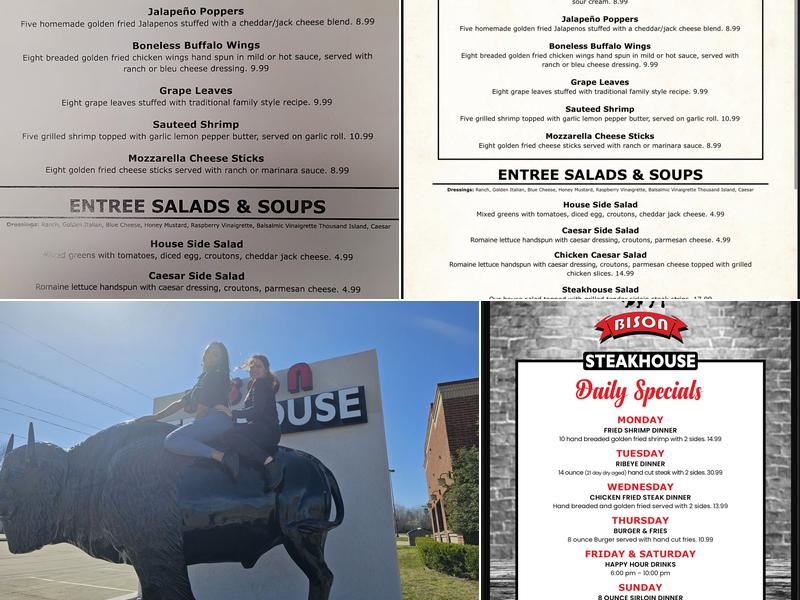 Bison Steakhouse Menu