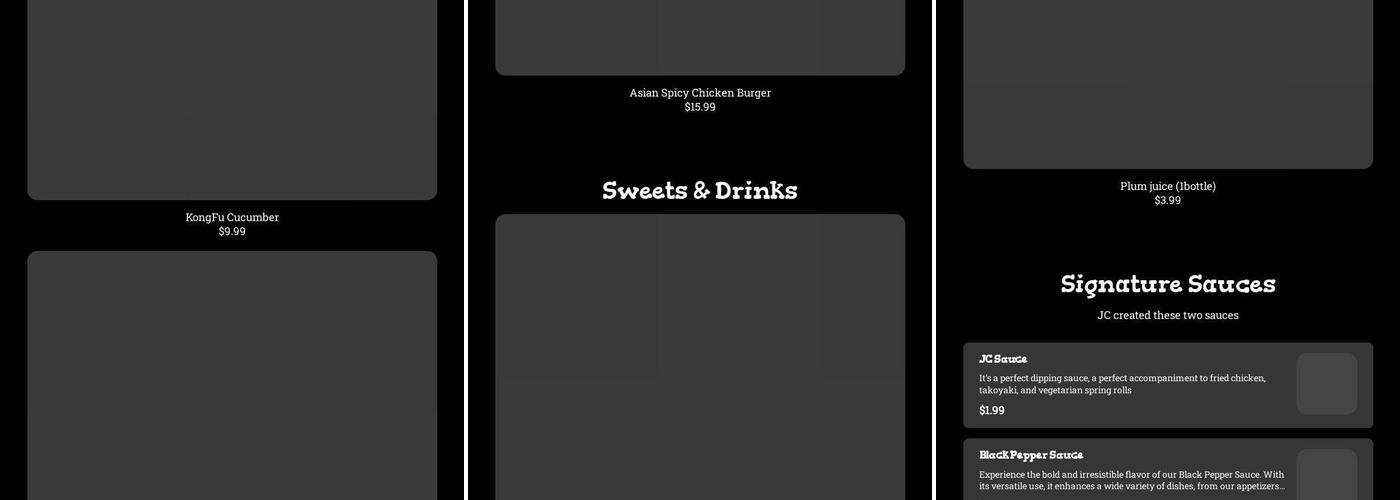 AsianBurger Menu