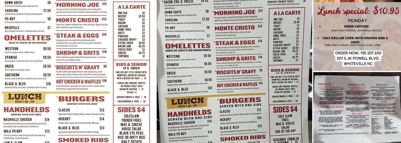 Buttermilks southern eatery Menu