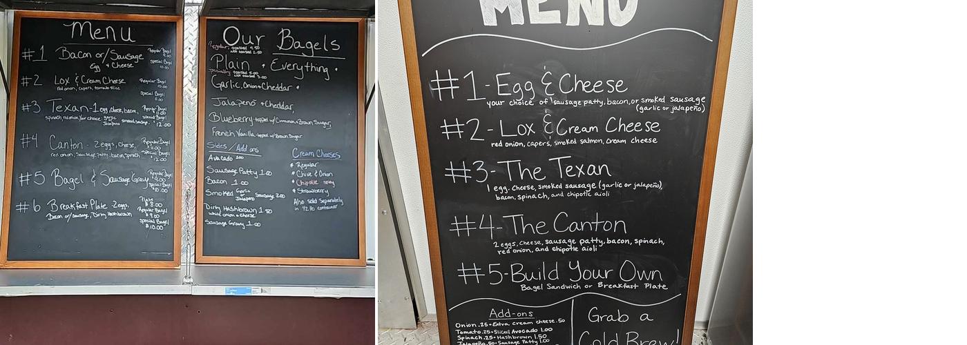 Bagel Bros. Menu