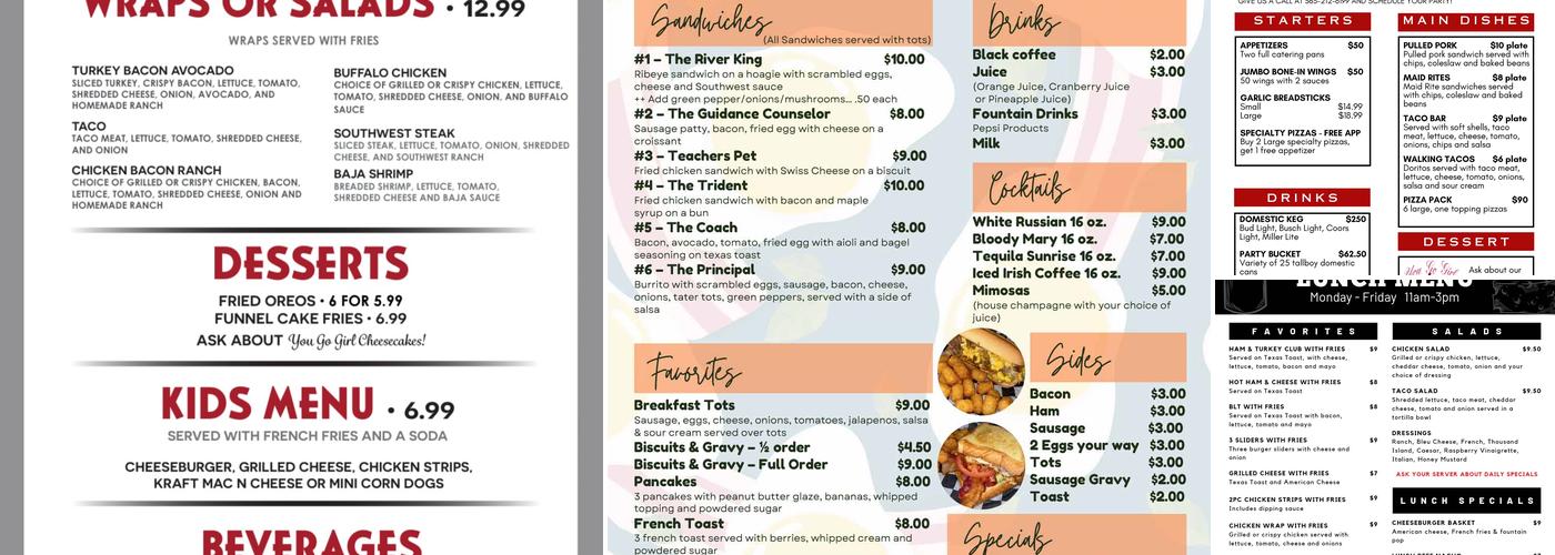 Legends Draft Haus Menu