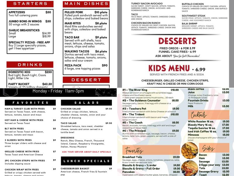 Legends Draft Haus Menu