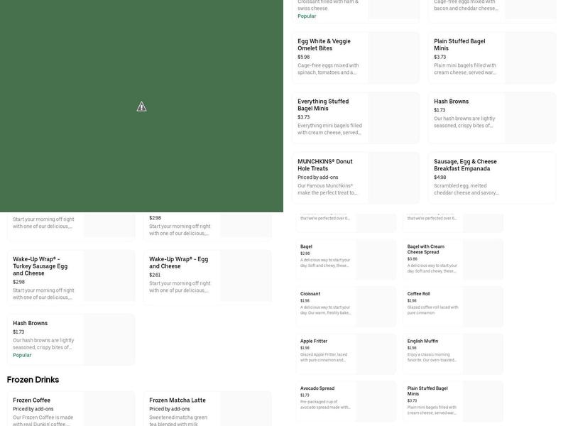 Dunkin' Menu