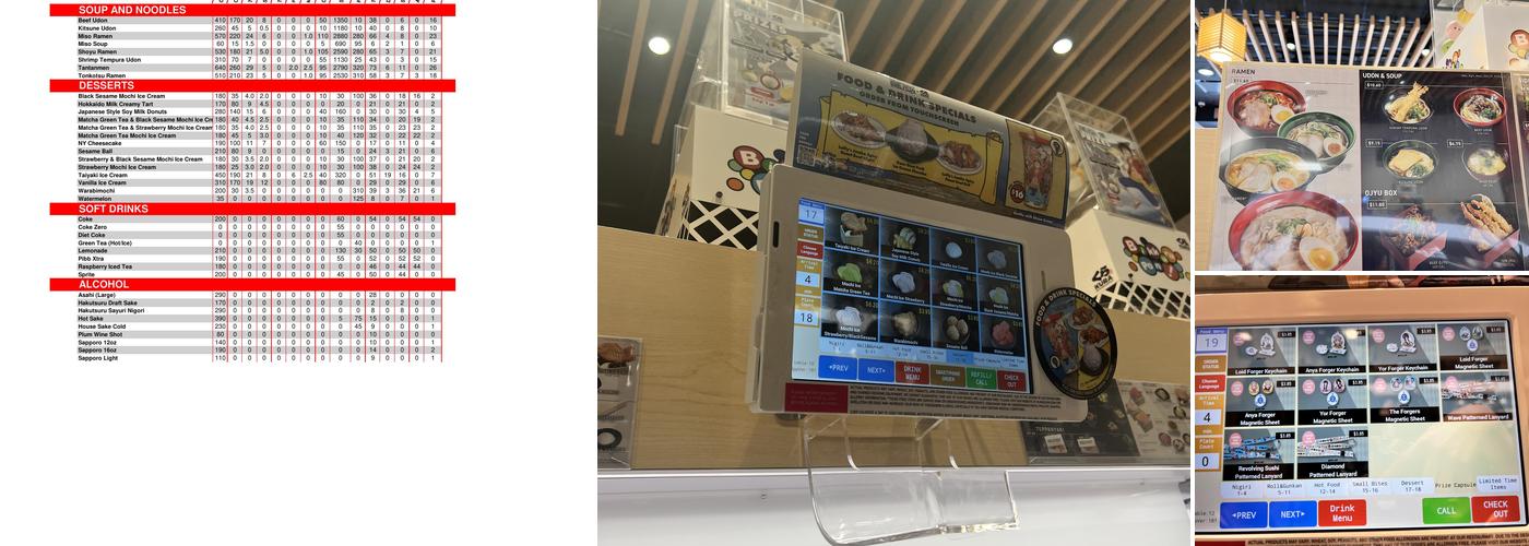 Kura Revolving Sushi Bar Menu