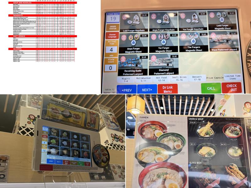 Kura Revolving Sushi Bar Menu