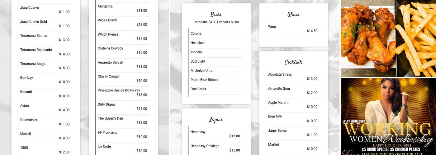 Double Down Bistro Menu
