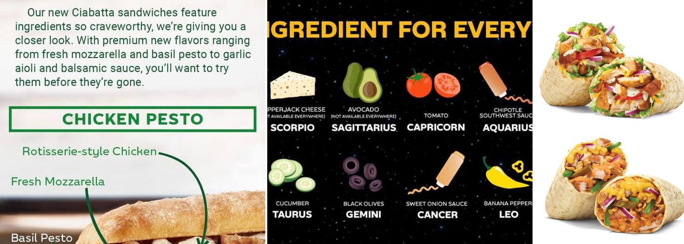Subway Menu