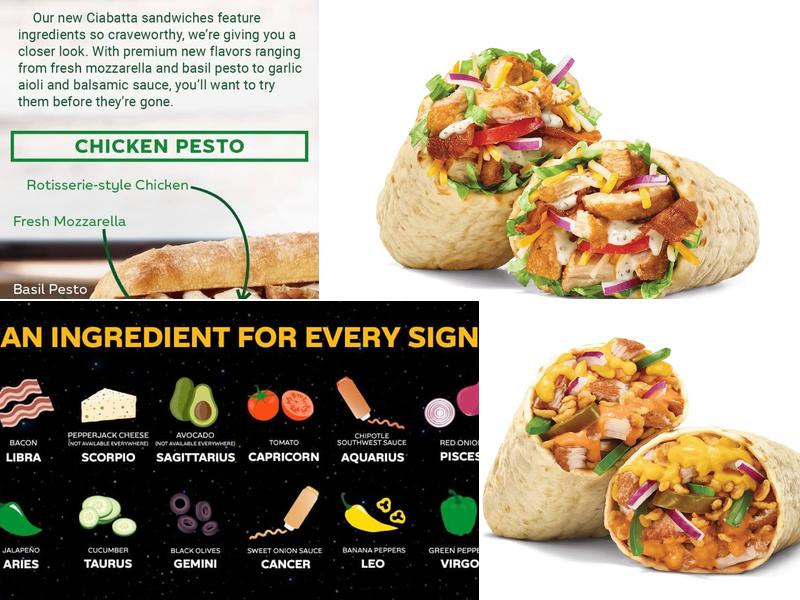 Subway Menu