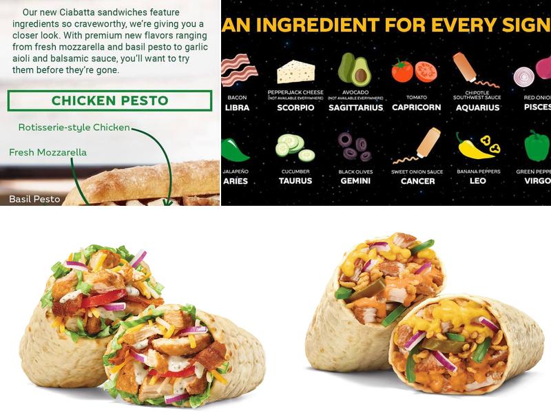 Subway Menu