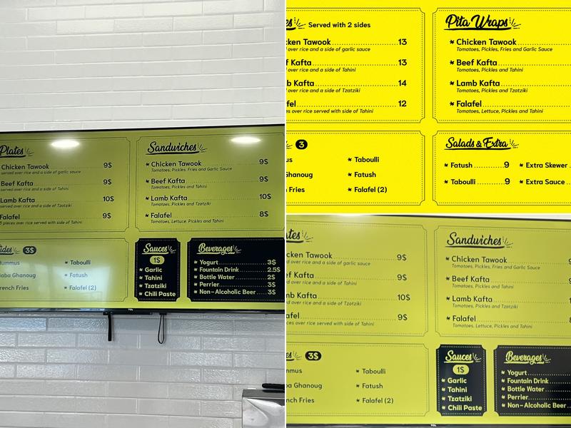 Open Sesame Express Menu