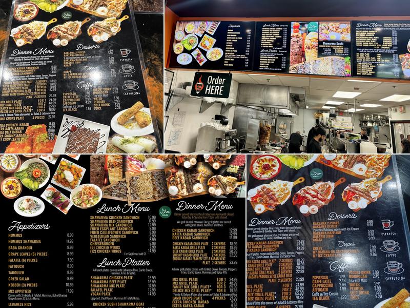 Shawarmaz Mediterranean Restaurant & Grill Menu
