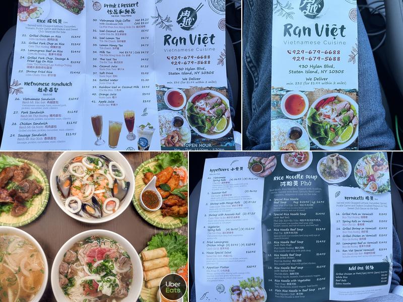 Ran Viet Menu