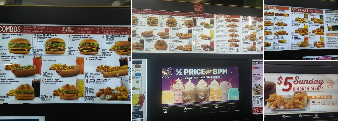 Sonic Drive-In Menu
