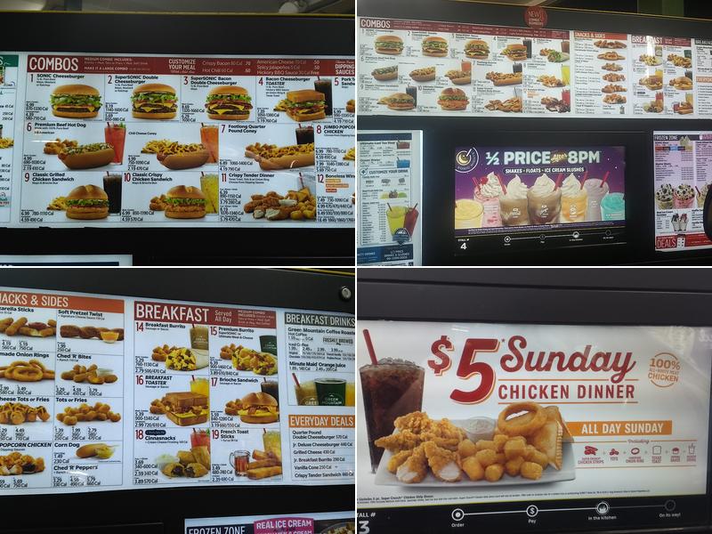 Sonic Drive-In Menu