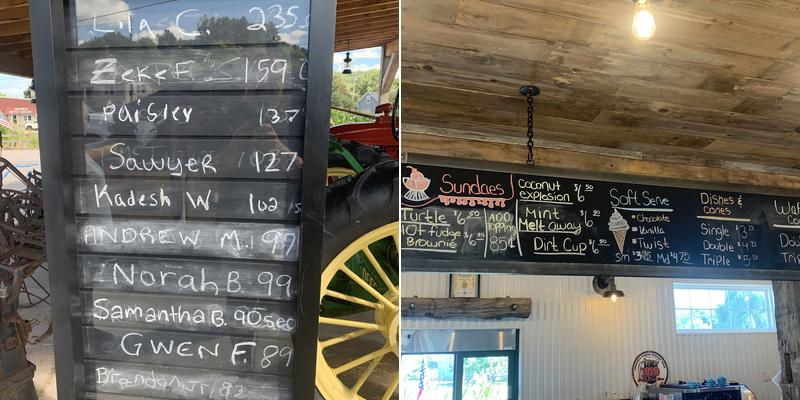 The Ice Cream Barn Menu