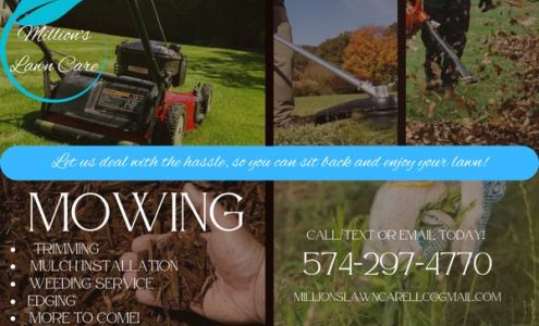 Million's Lawn Care 207 S Clinton St, West Lebanon Indiana 47991