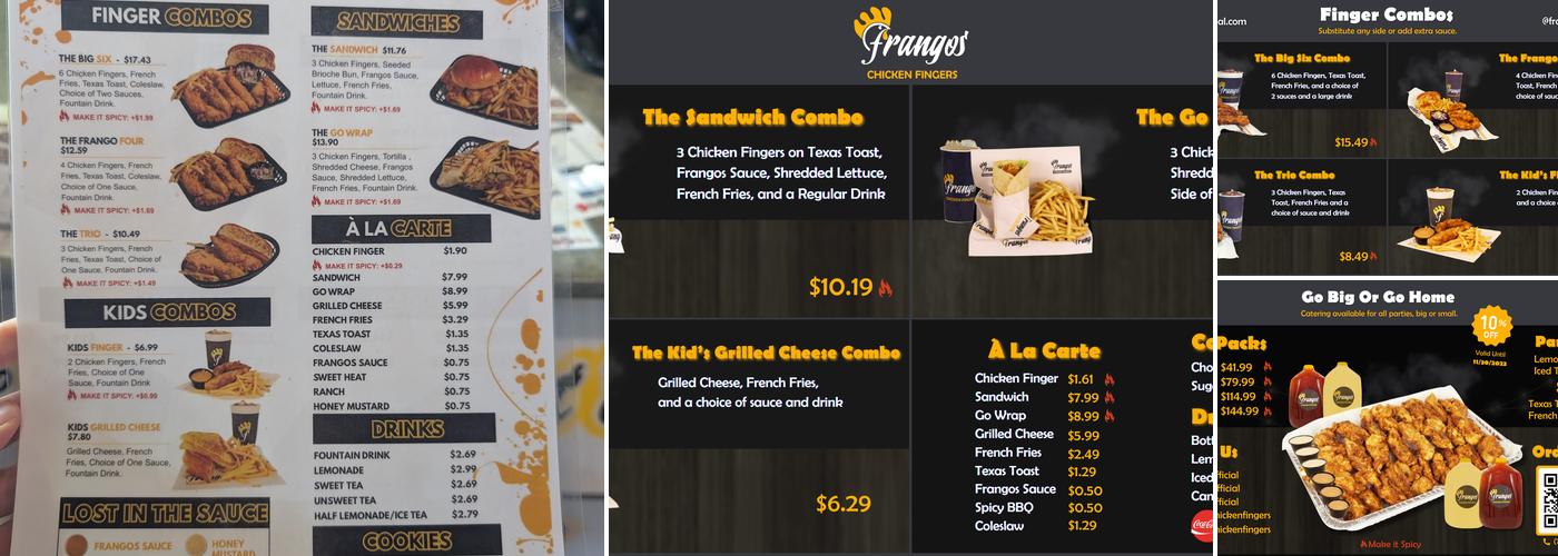 Frangos Chicken Fingers Menu