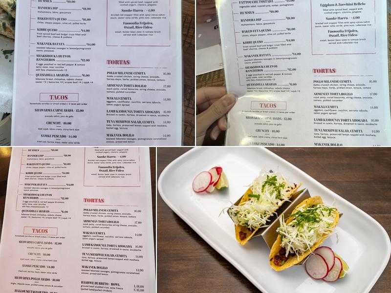 El Cedro Menu
