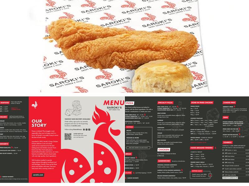Saroki's Crispy Chicken & Pizza Menu