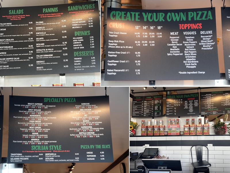 Brasi's Pizzeria Menu