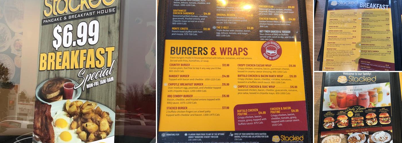 Stacked Pancake & Breakfast House Mississauga Menu