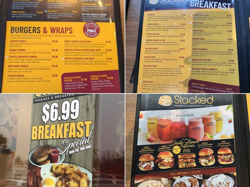 Stacked Pancake & Breakfast House Mississauga Menu