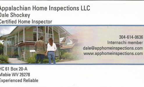 Appalachian Home Inspections LLC 215 Ryan Run, Mabie West Virginia 26278