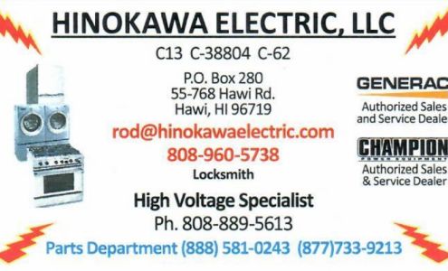 Hinokawa Electric LLC Hawi Hawaii 96719