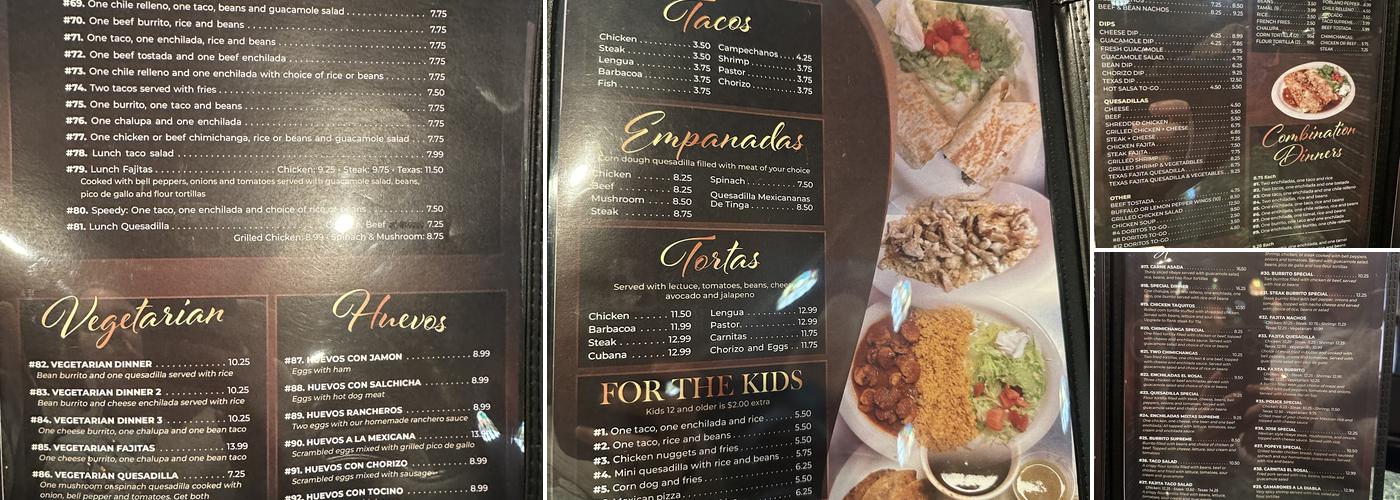 El Rosal Menu