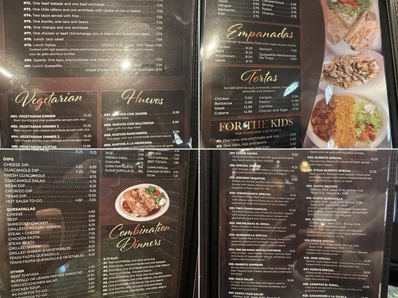 El Rosal Menu