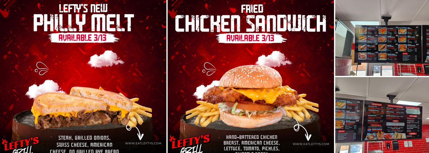 Lefty's Cheesesteaks, Burgers, & Wings Menu