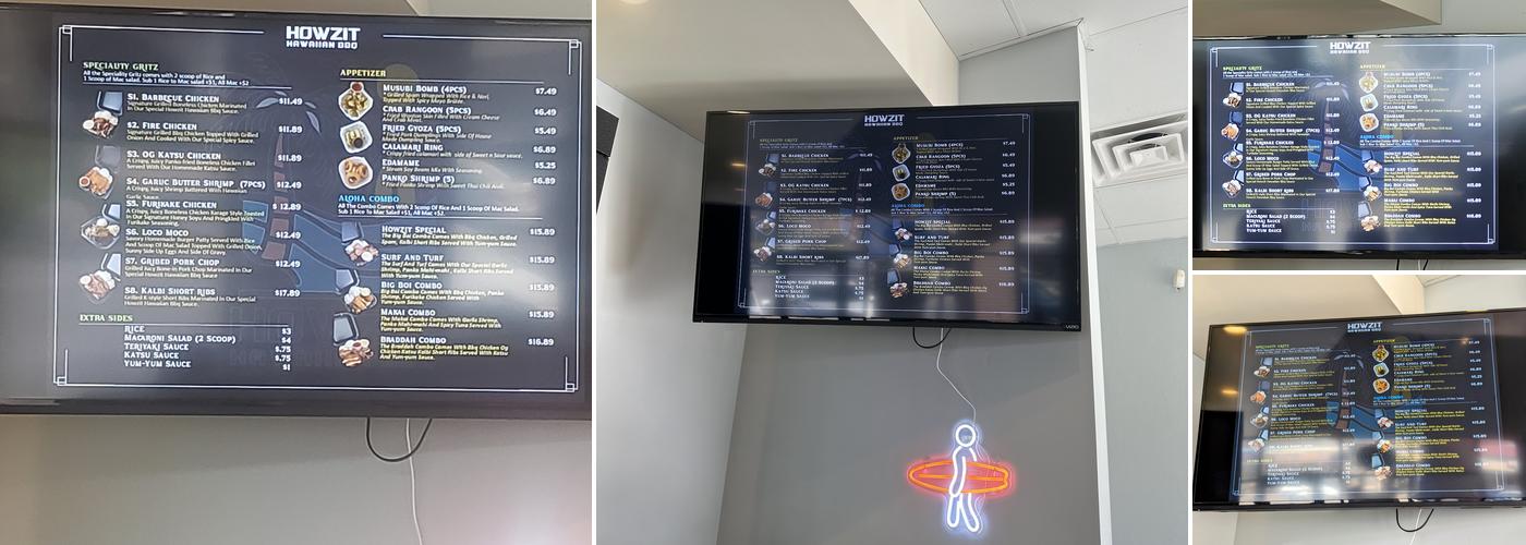 Howzit Hawaiian BBQ Menu