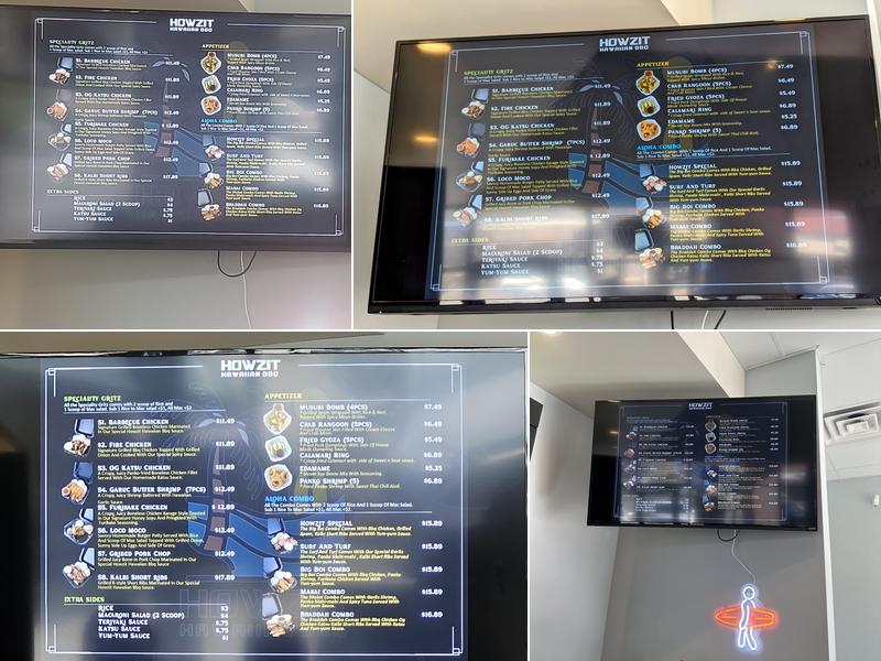 Howzit Hawaiian BBQ Menu
