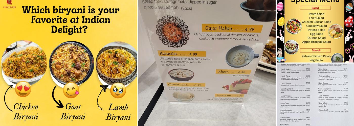 Indian Delight Ocean Springs Menu