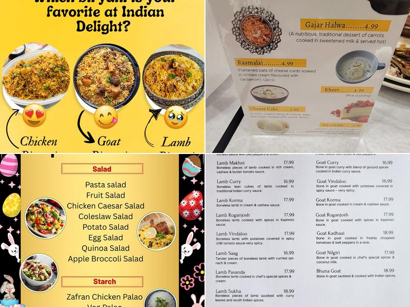 Indian Delight Ocean Springs Menu