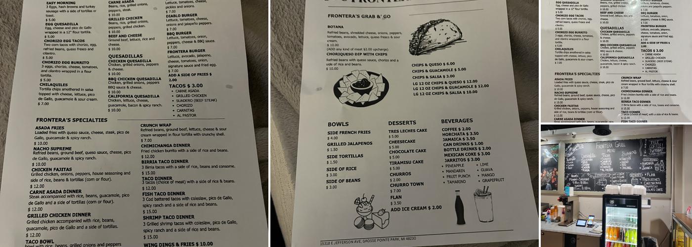 Frontera Grill Menu