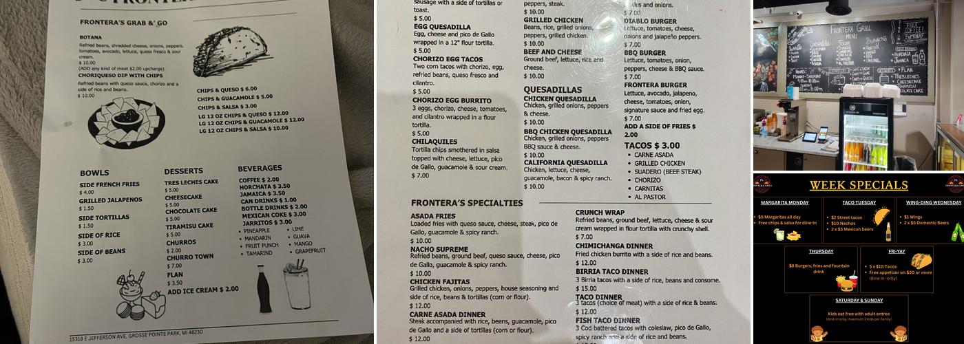 Frontera Grill Menu