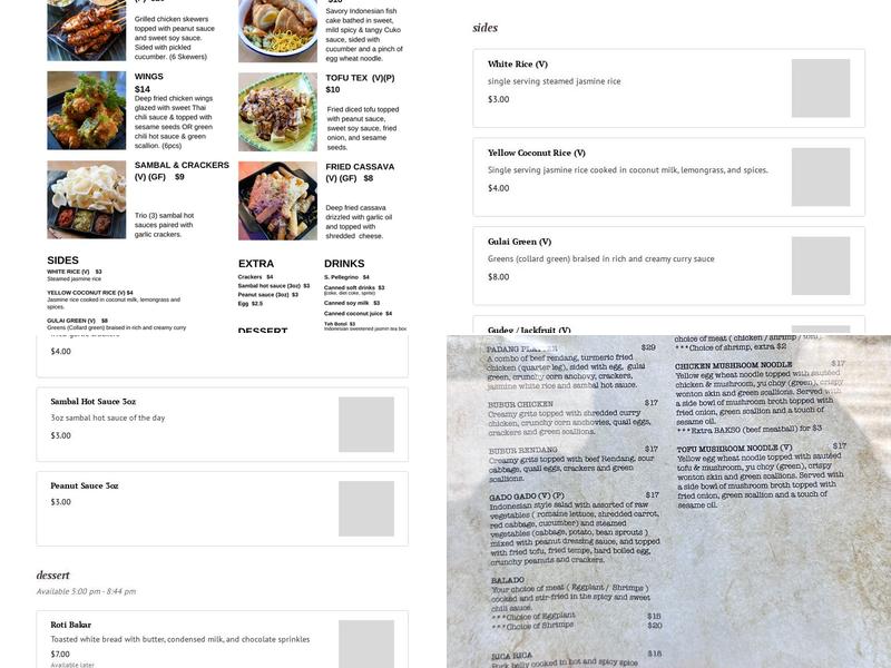 Rasa Rasa Kitchen / R2K Menu