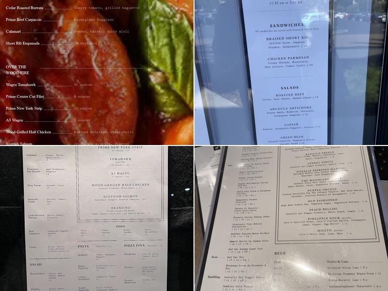 The Amalfi Llama Menu