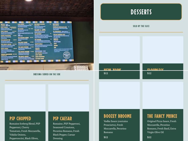 Prince Street Pizza Menu