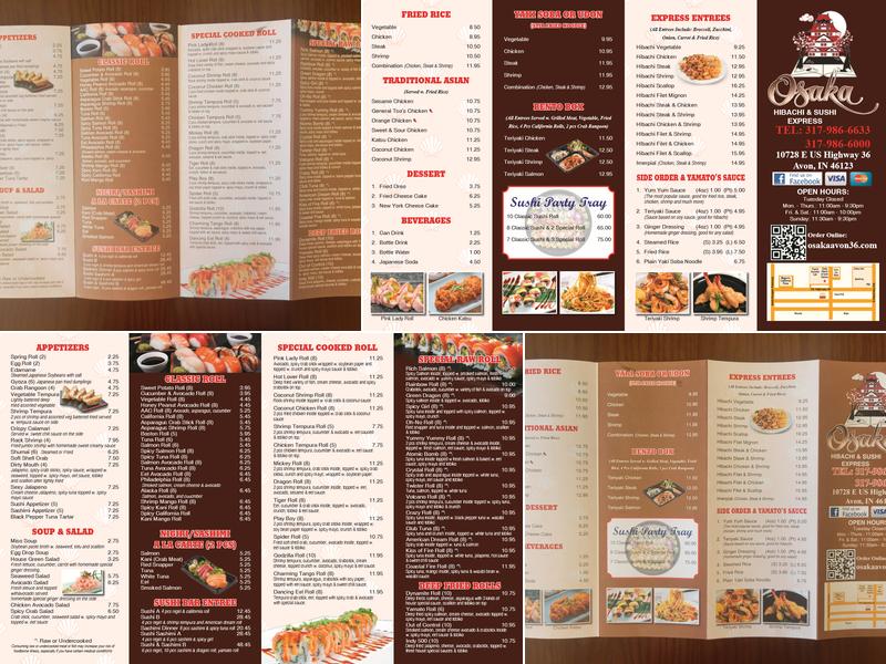 Osaka Hibachi & Sushi Express Menu
