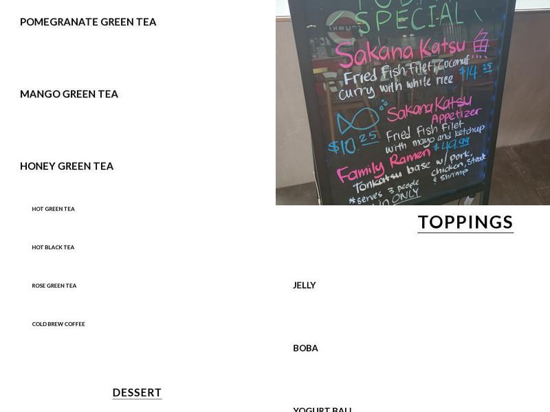 Rayaki Raman - Sicklerville Menu