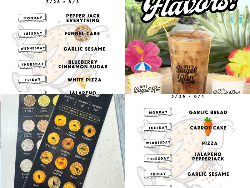 Jeff's Bagel Run Menu